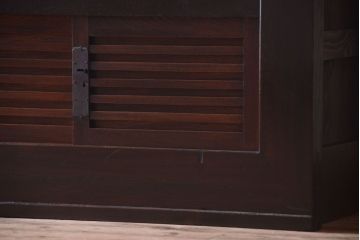 アンティーク家具　古民具・骨董　明治期　和モダンスタイル!収納箪笥サイドボード(水屋箪笥)(1)