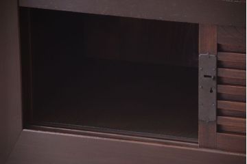 アンティーク家具　古民具・骨董　明治期　和モダンスタイル!収納箪笥サイドボード(水屋箪笥)(1)