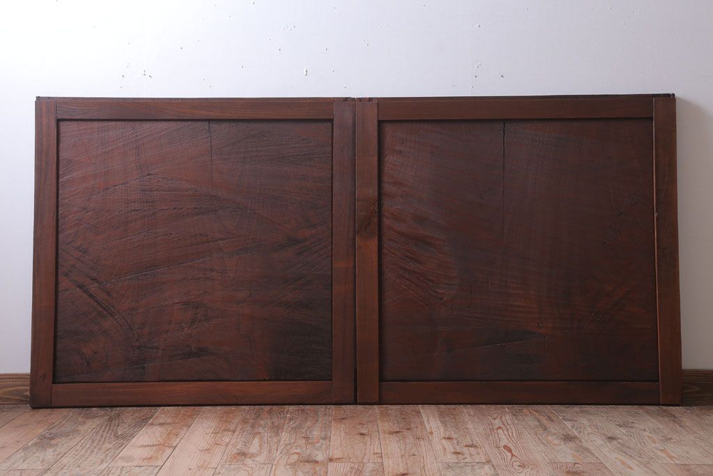 古民具・骨董　総欅材!シンプルなアンティーク板戸