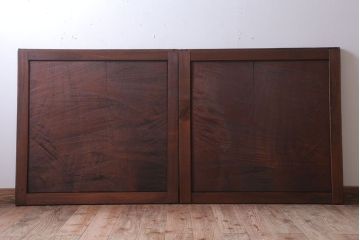 古民具・骨董　総欅材!シンプルなアンティーク板戸