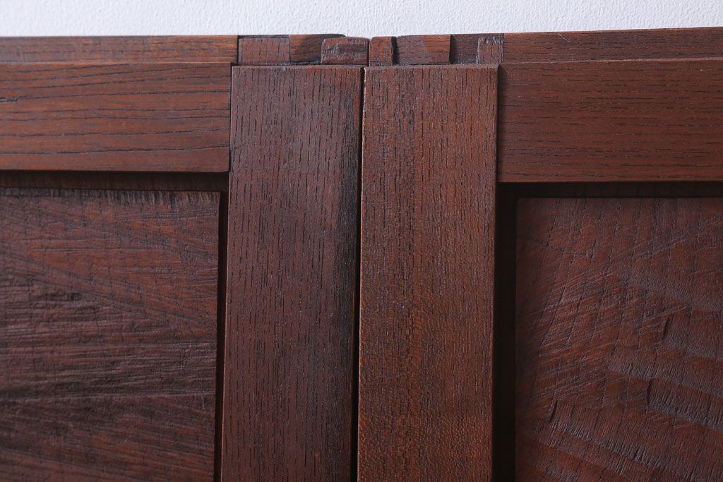 古民具・骨董　総欅材!シンプルなアンティーク板戸