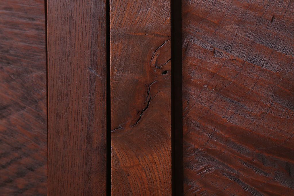 古民具・骨董　総欅材!シンプルなアンティーク板戸