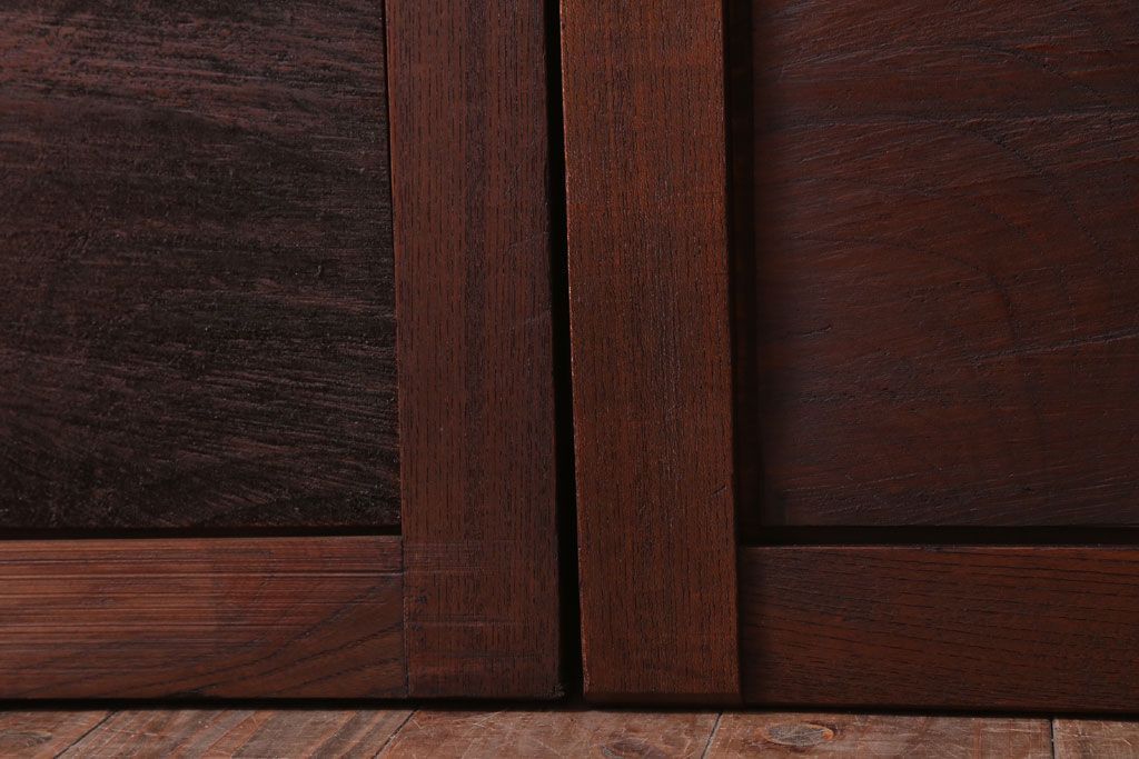 古民具・骨董　総欅材!シンプルなアンティーク板戸