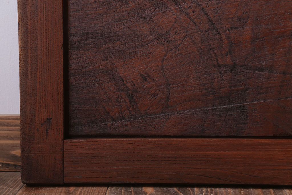 古民具・骨董　総欅材!シンプルなアンティーク板戸