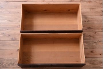 アンティーク家具　古民具・骨董　明治期　和モダンスタイル!収納箪笥ローボード(水屋箪笥、テレビ台、キャビネット、収納棚)(2)