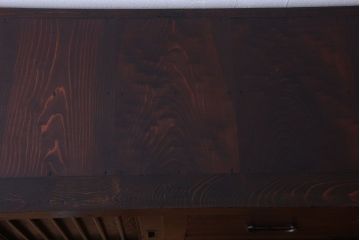 アンティーク家具　古民具・骨董　明治期　和モダンスタイル!収納箪笥ローボード(水屋箪笥、テレビ台、キャビネット、収納棚)(2)