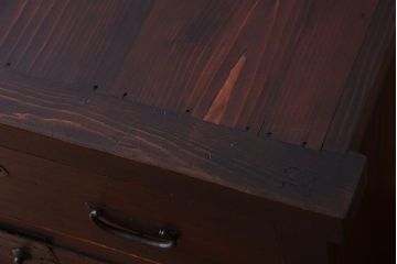 アンティーク家具　古民具・骨董　明治期　和モダンスタイル!収納箪笥ローボード(水屋箪笥、テレビ台、キャビネット、収納棚)(2)