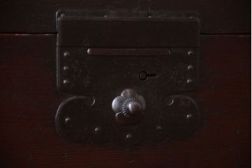 アンティーク家具　古民具・骨董　明治期　和モダンスタイル!収納箪笥ローボード(水屋箪笥、テレビ台、キャビネット、収納棚)(2)