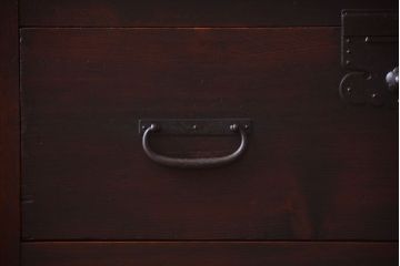 アンティーク家具　古民具・骨董　明治期　和モダンスタイル!収納箪笥ローボード(水屋箪笥、テレビ台、キャビネット、収納棚)(2)