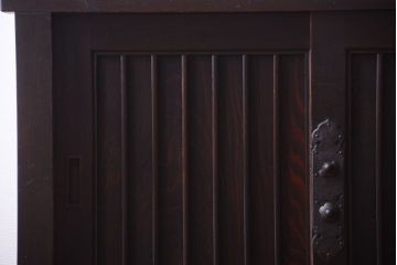 アンティーク家具　古民具・骨董　明治期　和モダンスタイル!収納箪笥ローボード(水屋箪笥、テレビ台、キャビネット、収納棚)(2)