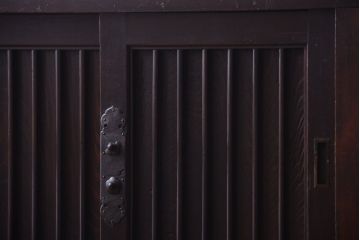 アンティーク家具　古民具・骨董　明治期　和モダンスタイル!収納箪笥ローボード(水屋箪笥、テレビ台、キャビネット、収納棚)(2)