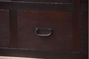 アンティーク家具　古民具・骨董　明治期　和モダンスタイル!収納箪笥ローボード(水屋箪笥、テレビ台、キャビネット、収納棚)(2)