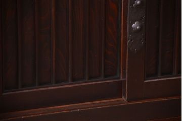 アンティーク家具　古民具・骨董　明治期　和モダンスタイル!収納箪笥ローボード(水屋箪笥、テレビ台、キャビネット、収納棚)(2)