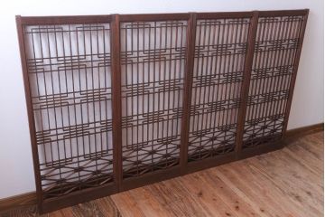 古民具・骨董　古い木の書院戸4枚セット