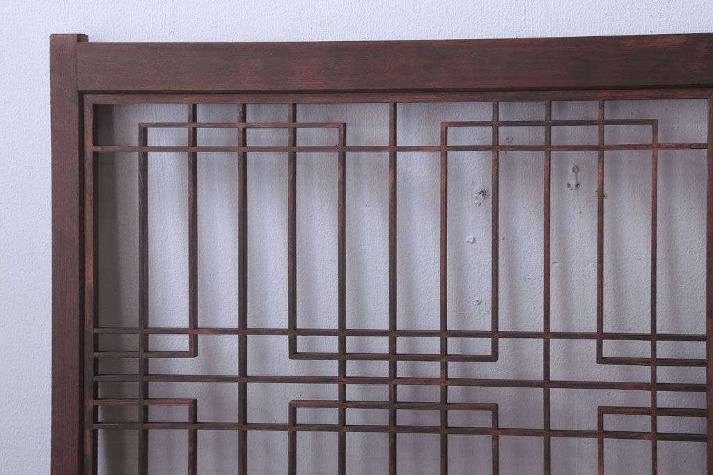 古民具・骨董　古い木の書院戸4枚セット