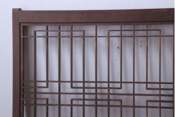 古民具・骨董　古い木の書院戸4枚セット