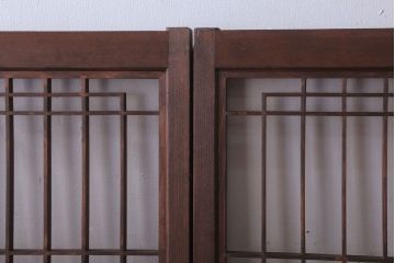 古民具・骨董　古い木の書院戸4枚セット