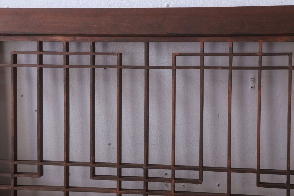 古民具・骨董　古い木の書院戸4枚セット