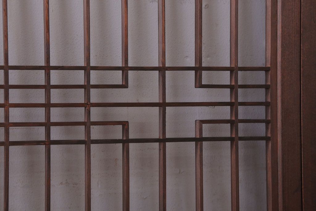 古民具・骨董　古い木の書院戸4枚セット