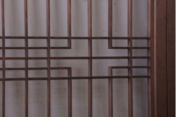 古民具・骨董　古い木の書院戸4枚セット