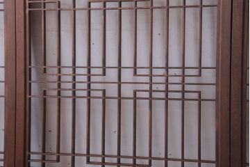 古民具・骨董　古い木の書院戸4枚セット