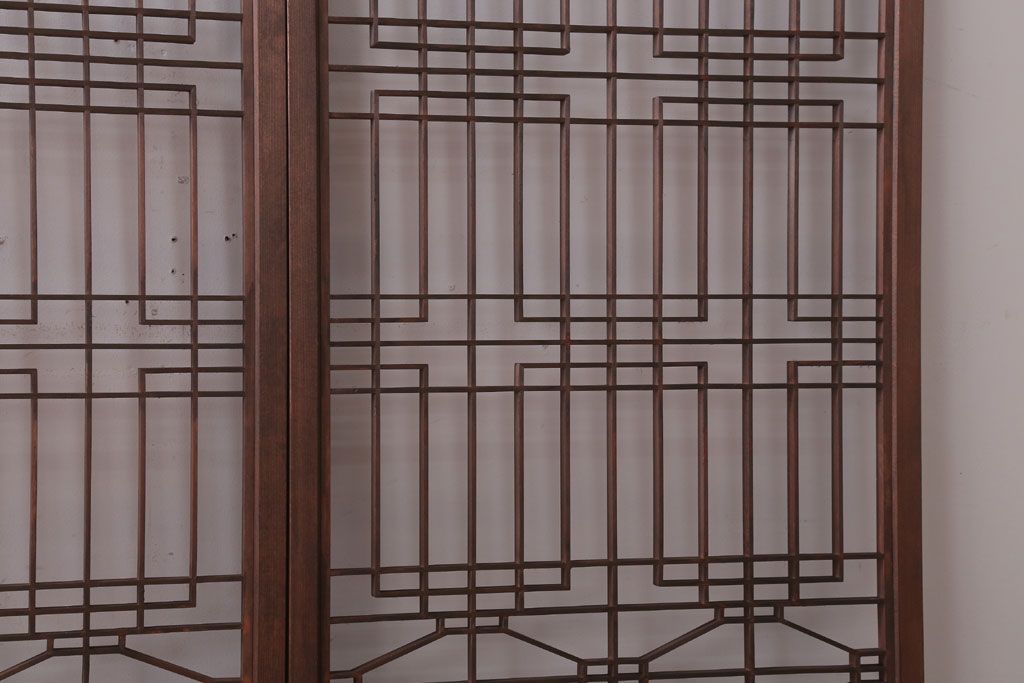 古民具・骨董　古い木の書院戸4枚セット