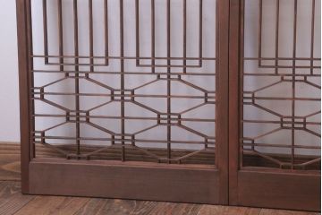 古民具・骨董　古い木の書院戸4枚セット