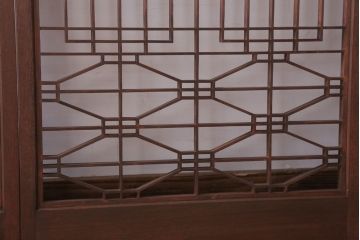 古民具・骨董　古い木の書院戸4枚セット