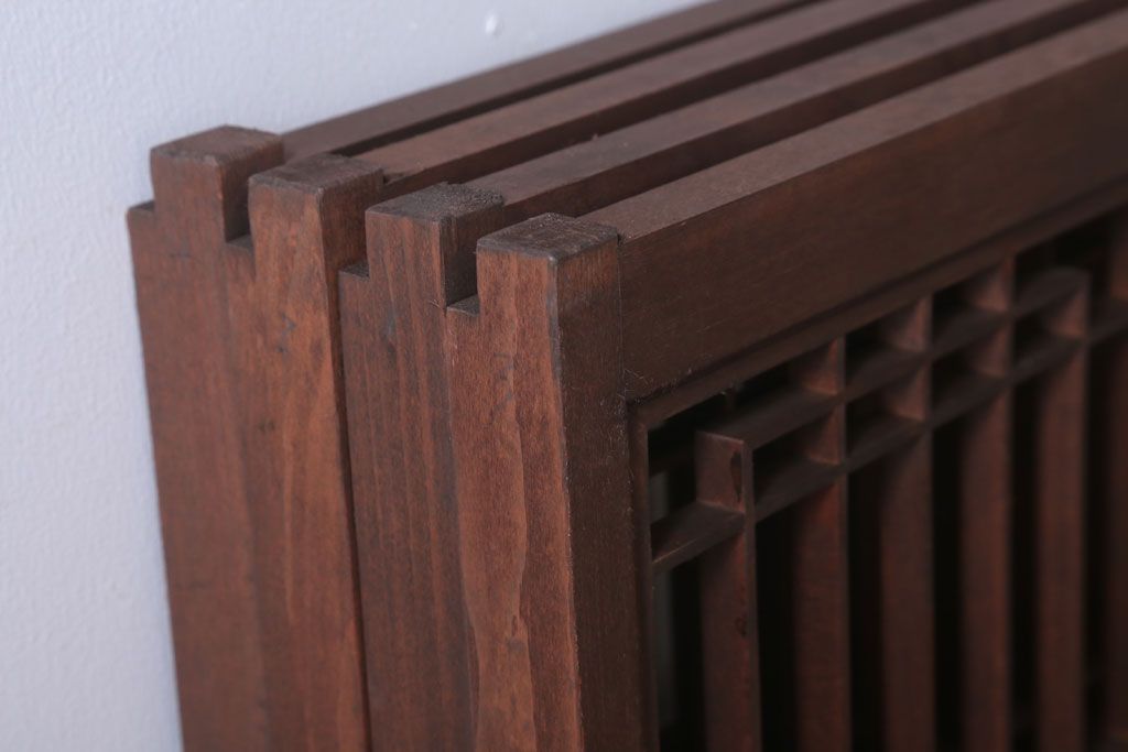 古民具・骨董　古い木の書院戸4枚セット