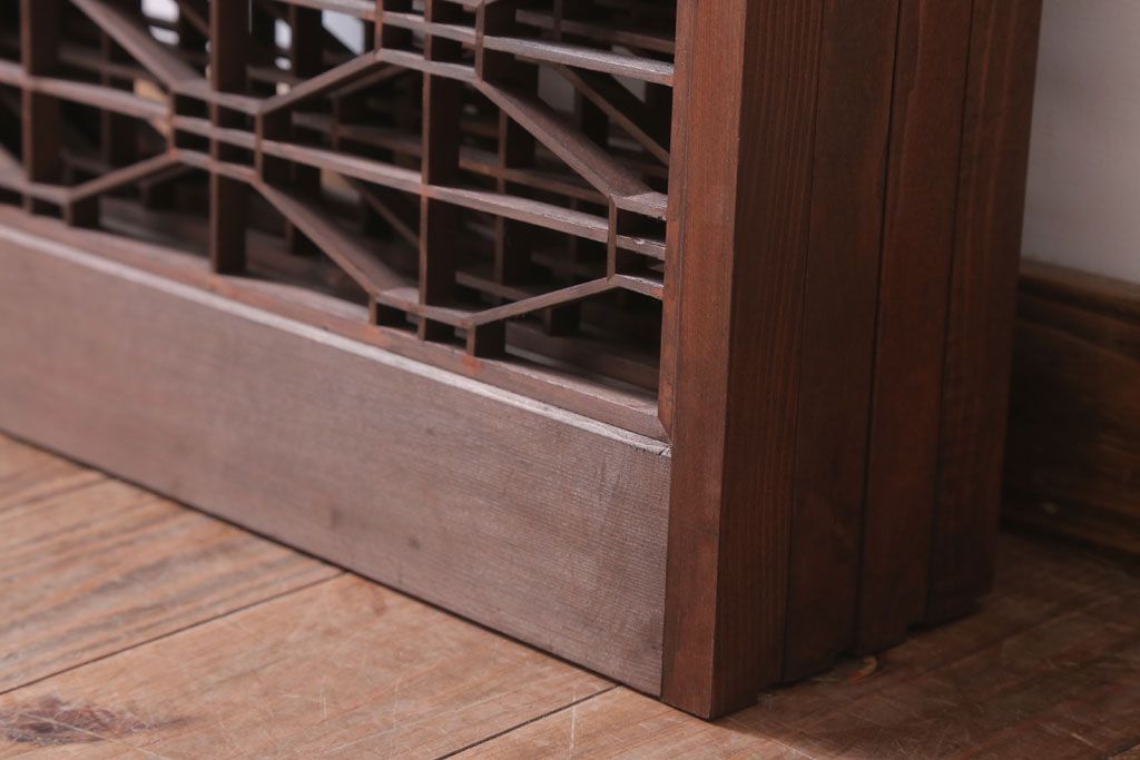 古民具・骨董　古い木の書院戸4枚セット