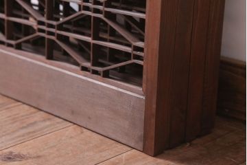 古民具・骨董　古い木の書院戸4枚セット