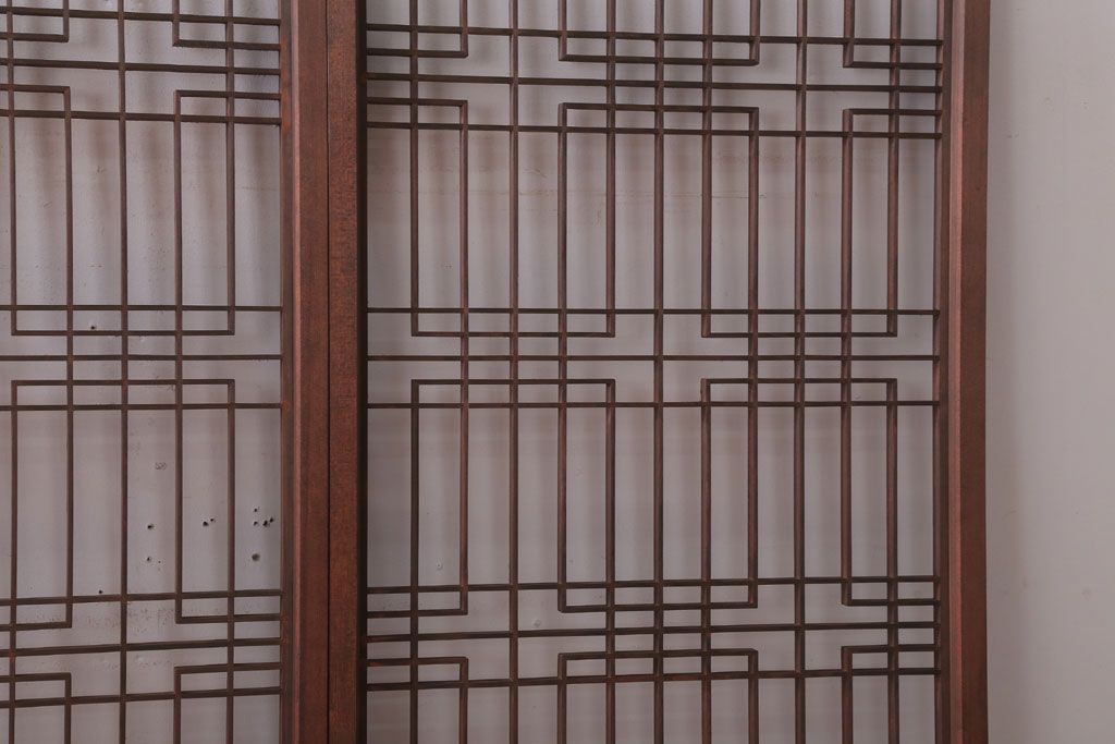 古民具・骨董　古い木の書院戸4枚セット