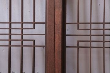 古民具・骨董　古い木の書院戸4枚セット