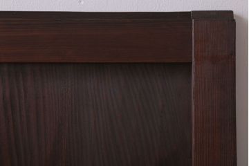 古民具・骨董　明治〜大正期　杉材一枚板!シンプルな板戸2枚セット(小窓)
