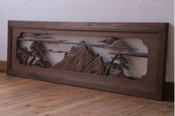 古民具・骨董　大正〜昭和期　古い木のアンティーク欄間(1)