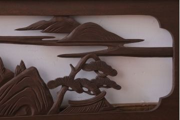 古民具・骨董　大正〜昭和期　古い木のアンティーク欄間(1)