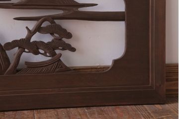 古民具・骨董　大正〜昭和期　古い木のアンティーク欄間(1)