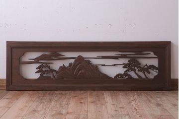 古民具・骨董　大正〜昭和期　古い木のアンティーク欄間(1)