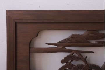 古民具・骨董　大正〜昭和期　古い木のアンティーク欄間(1)