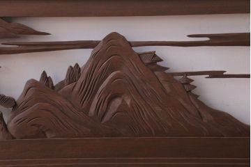 古民具・骨董　大正〜昭和期　古い木のアンティーク欄間(1)