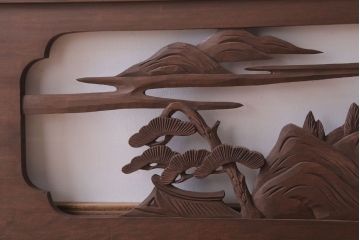 古民具・骨董　大正〜昭和期　古い木のアンティーク欄間(1)