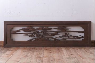 古民具・骨董　大正〜昭和期　古い木のアンティーク欄間(2)