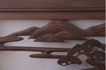 古民具・骨董　大正〜昭和期　古い木のアンティーク欄間(2)