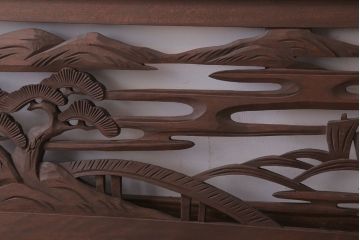 古民具・骨董　大正〜昭和期　古い木のアンティーク欄間(2)