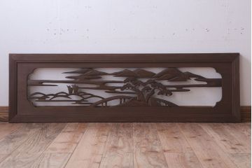 古民具・骨董　大正〜昭和期　古い木のアンティーク欄間(2)