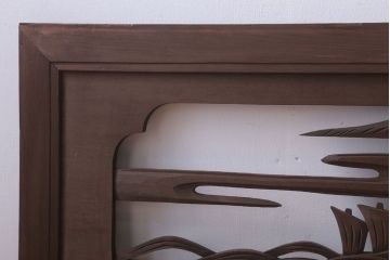 古民具・骨董　大正〜昭和期　古い木のアンティーク欄間(2)