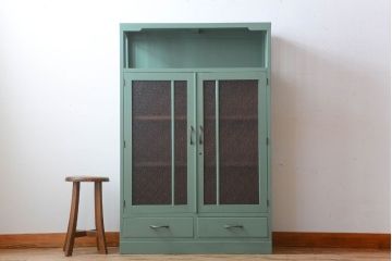 レトロ家具　昭和レトロ　大ぶりなペイント本箱(ブックケース)