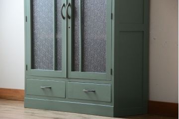 レトロ家具　昭和レトロ　大ぶりなペイント本箱(ブックケース)