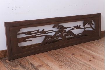 古民具・骨董　大正〜昭和期　古い木のアンティーク欄間(3)