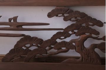 古民具・骨董　大正〜昭和期　古い木のアンティーク欄間(3)